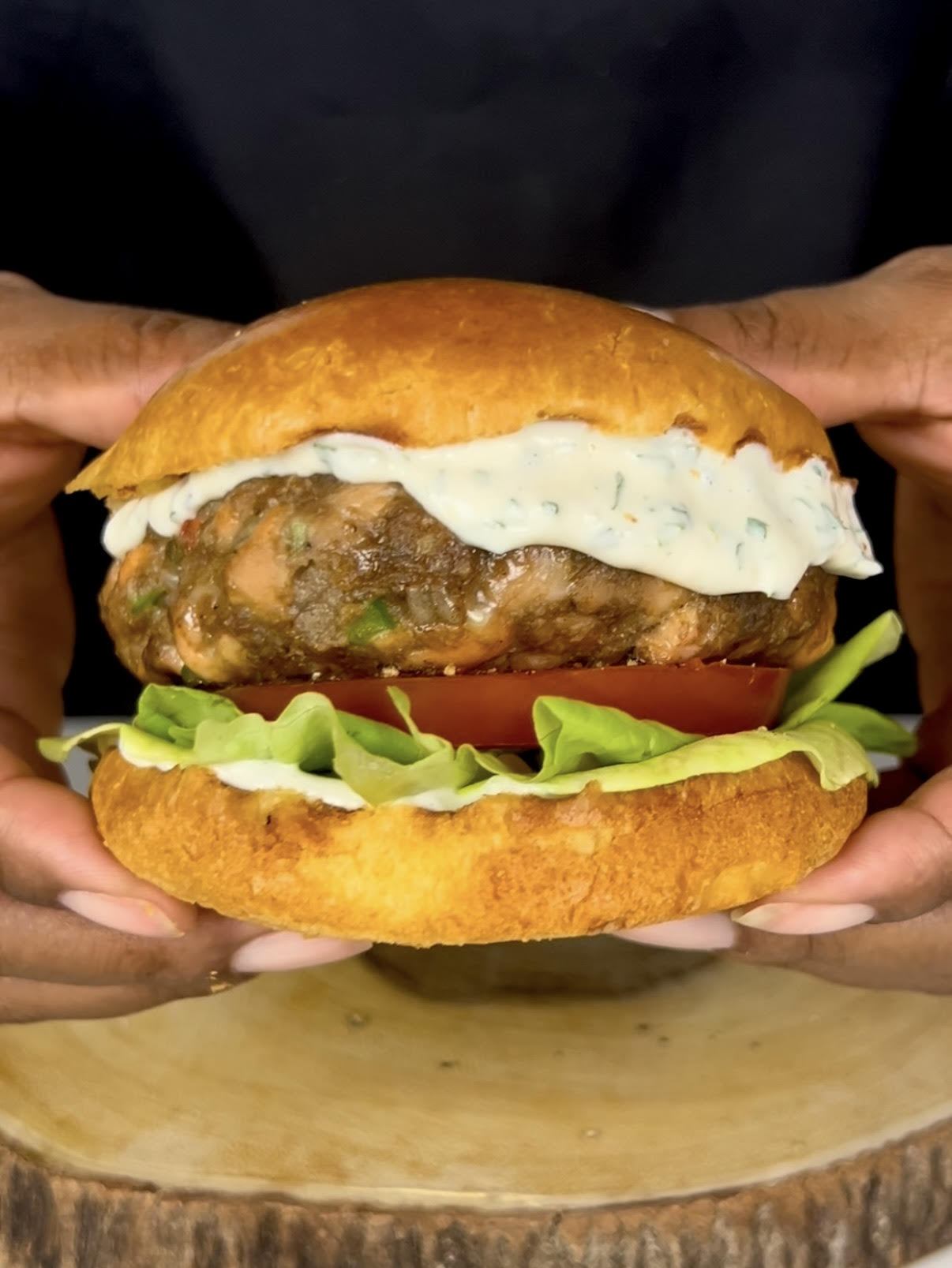 Jerk Salmon Burgers